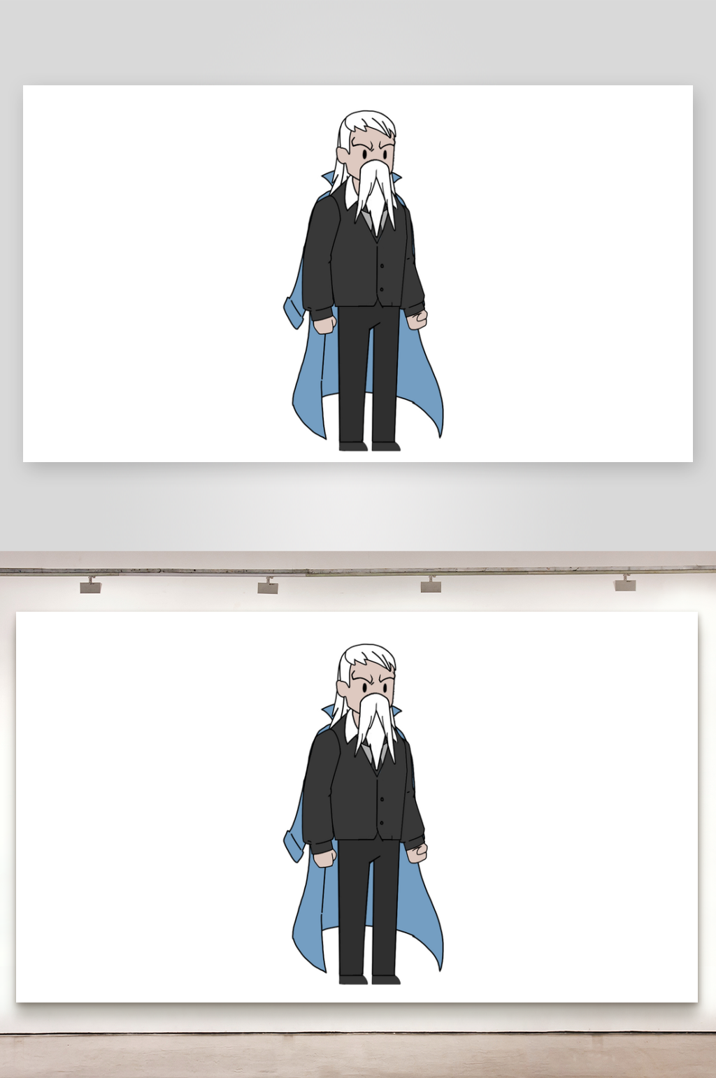 简笔画同人角色五老星玛卡斯玛兹圣素材