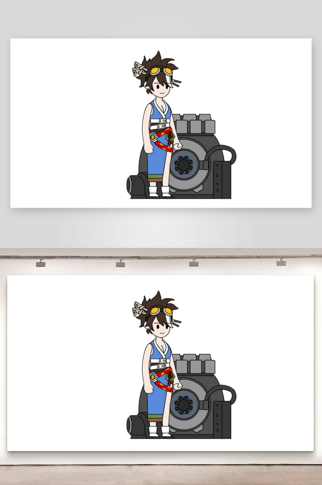 简笔画同人角色凯莉素材