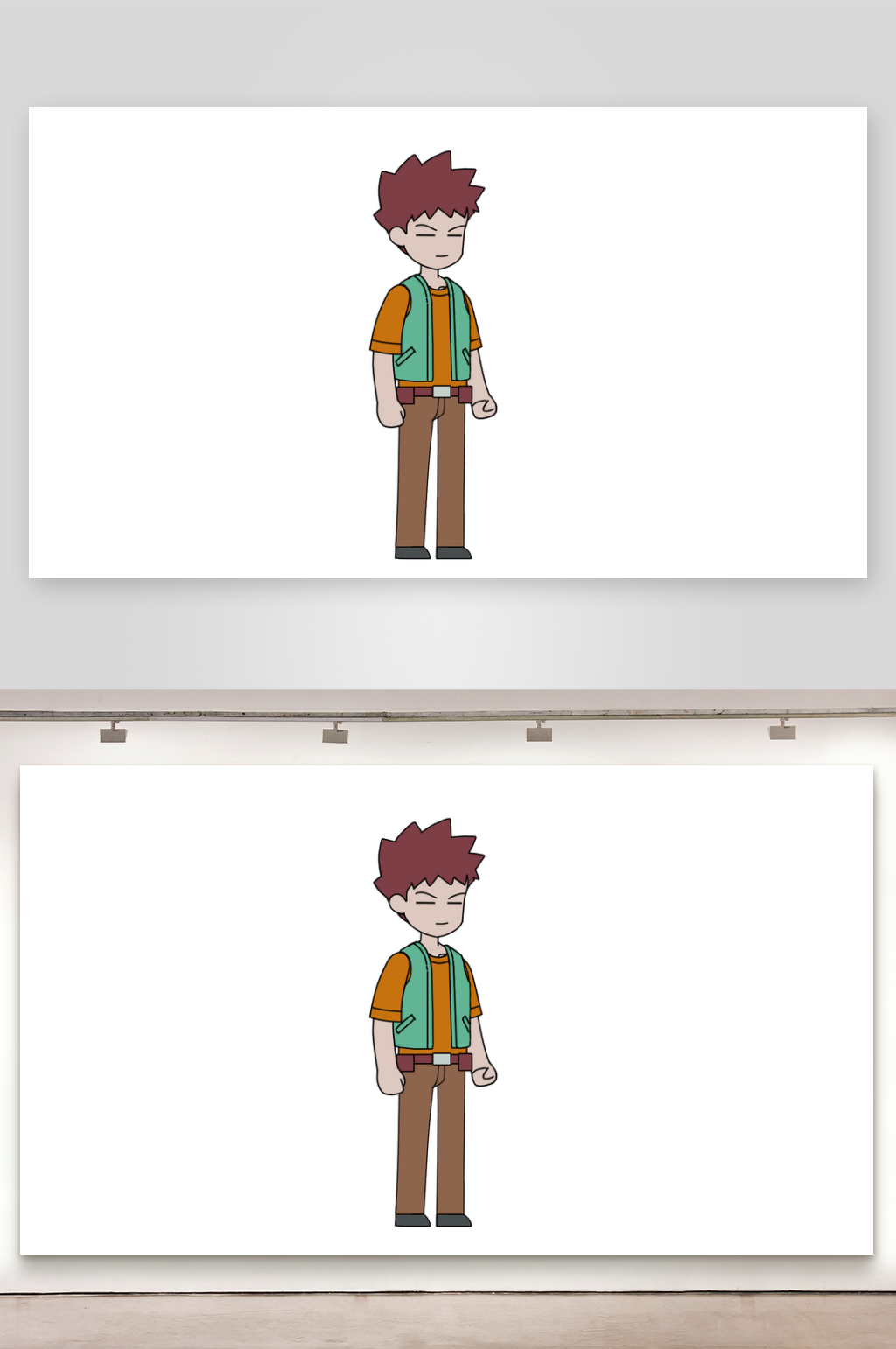 简笔画同人角色小刚素材