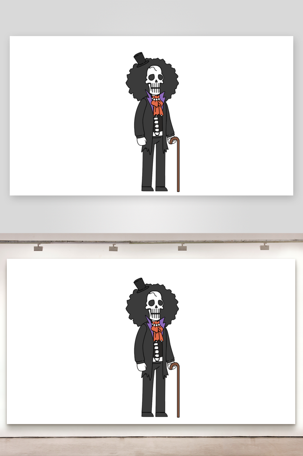 简笔画同人角色布鲁克素材