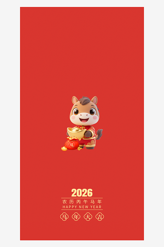 马年红包模板素材-众图网