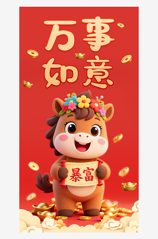 马年红包模板素材-众图网