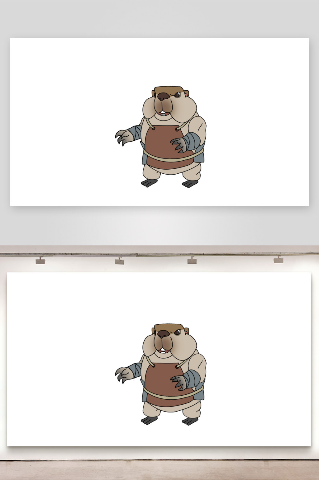 简笔画妖怪灵兽土拨鼠素材