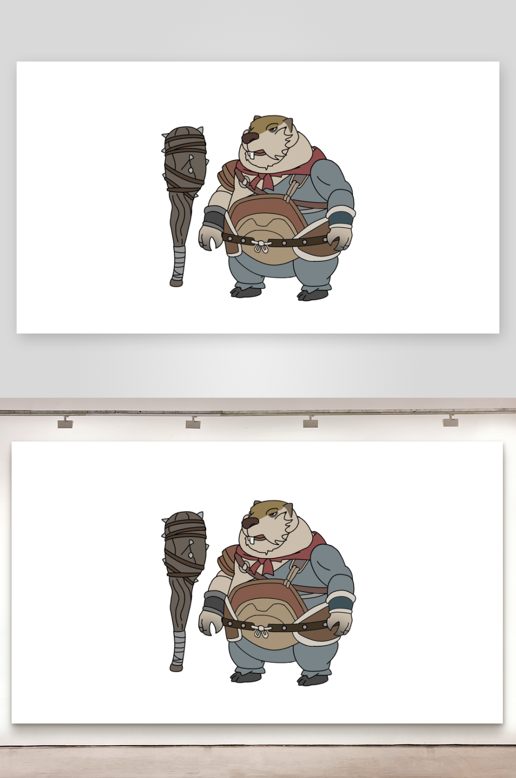 简笔画妖怪灵兽土拨鼠老大素材