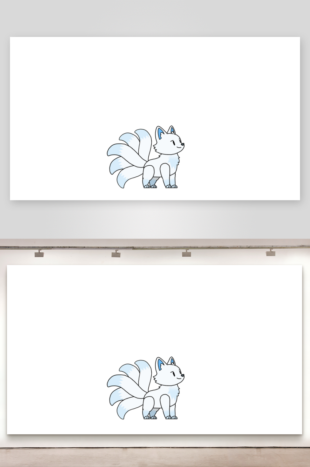 简笔画妖怪灵兽幼年银狐素材