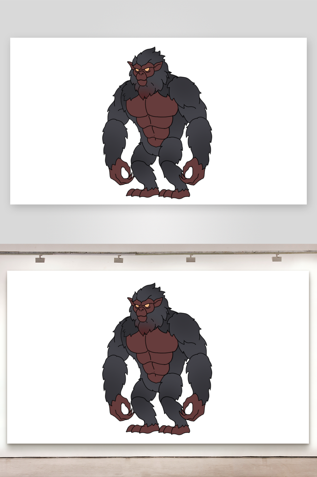 简笔画妖怪灵兽混沌魔猿素材