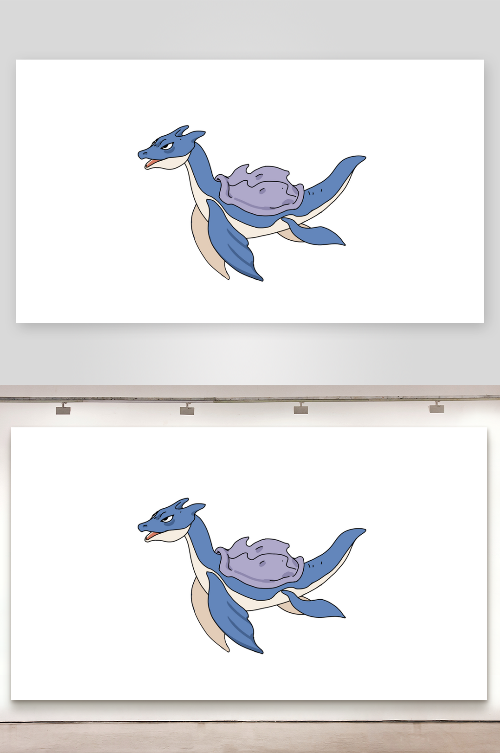 简笔画妖怪灵兽蓝海兽素材