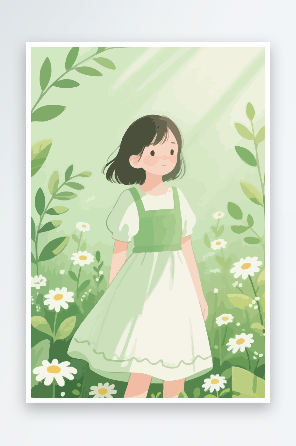 女童女孩小孩矢量插画图形素材