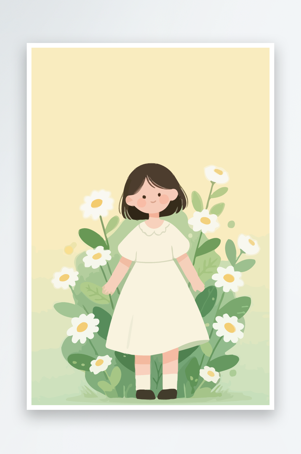 女童女孩小孩矢量插画图形素材