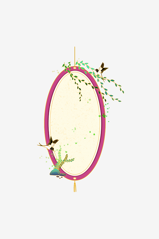 国潮标题边框免抠png素材-众图网