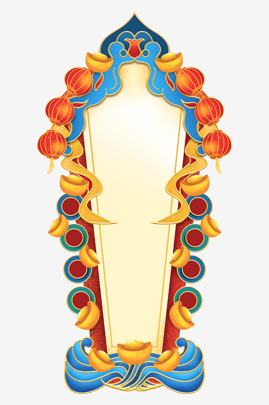 国潮标题边框免抠png素材-众图网