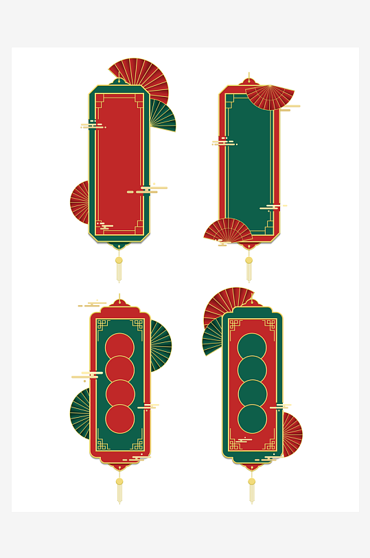 国潮标题边框免抠图-众图网