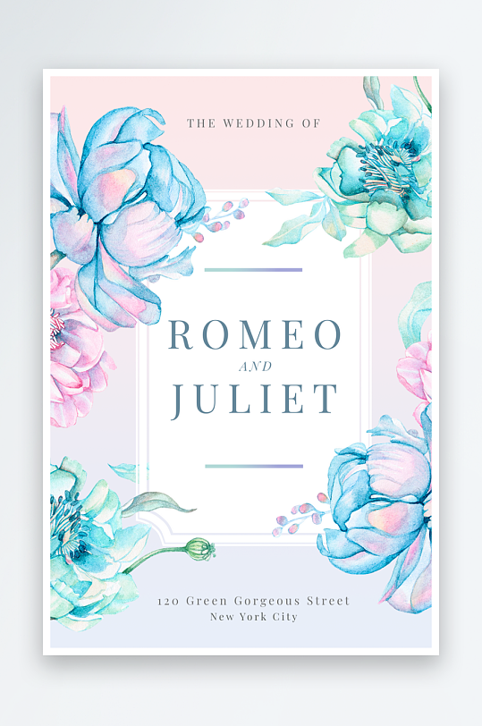 邀请函海报模板素材-众图网