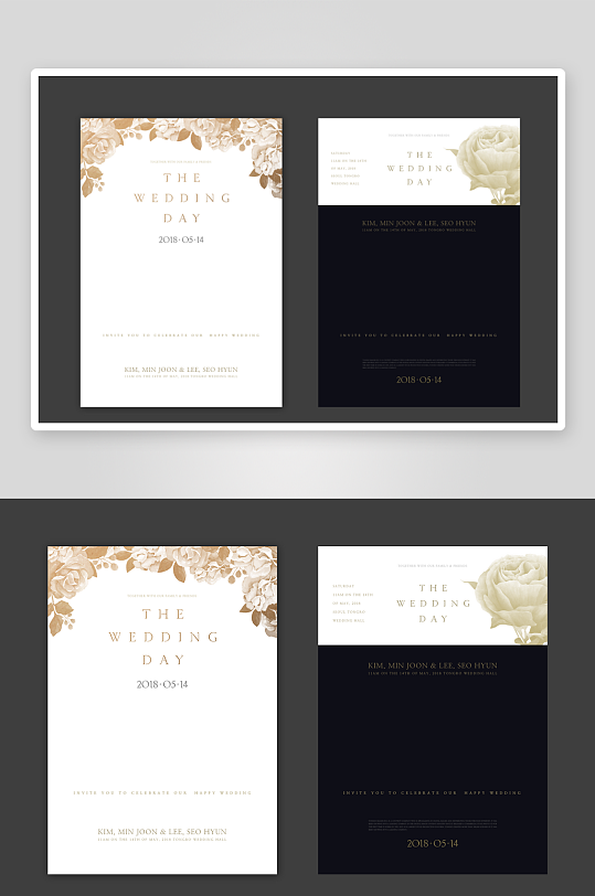 邀请函封面海报模板-众图网