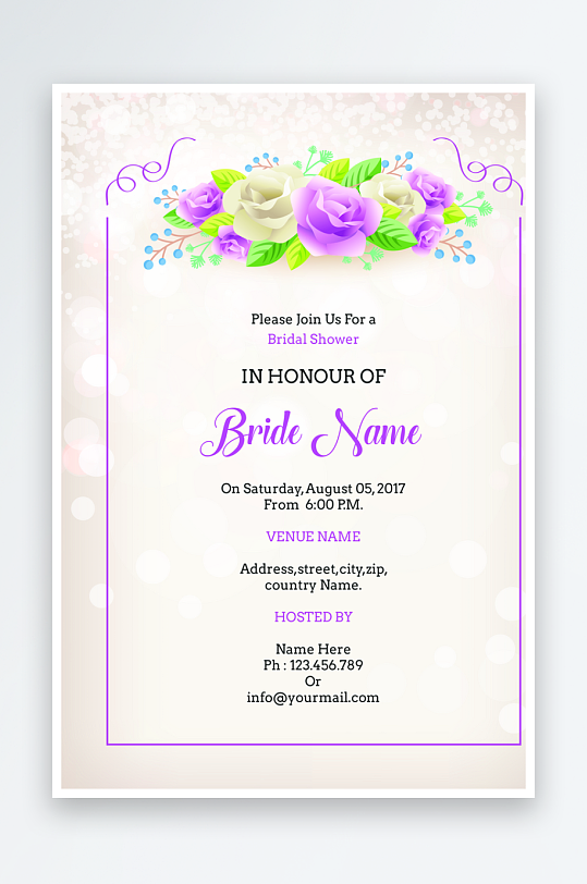 邀请函封面海报设计模板-众图网