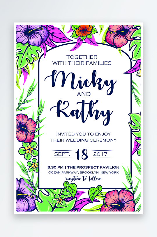 邀请函封面海报设计模板-众图网