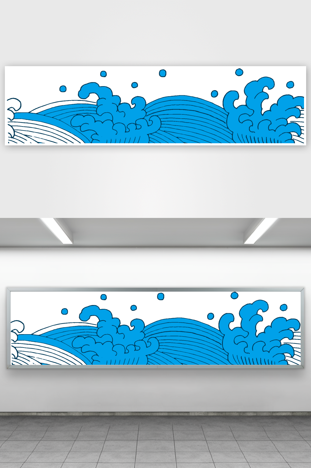 矢量简约海浪浪花素材素材