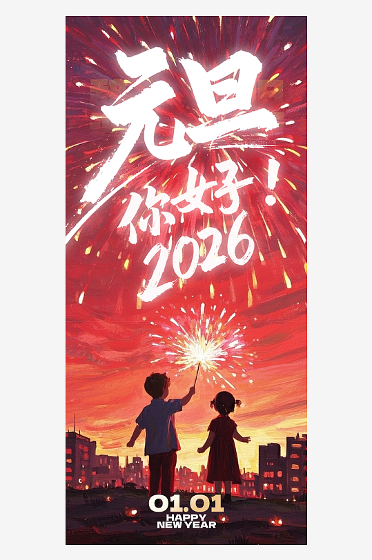 元旦新年海报马年海报-众图网