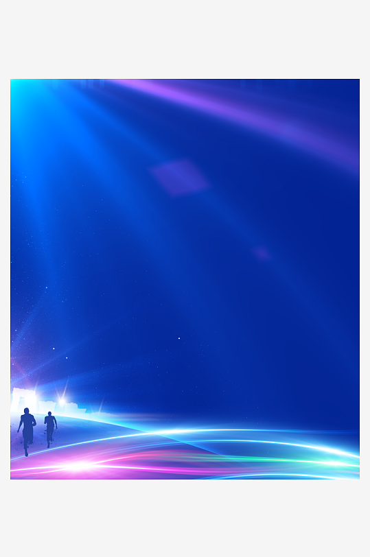 蓝色科技背景模板-众图网