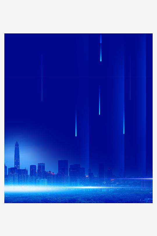 蓝色科技背景模板-众图网