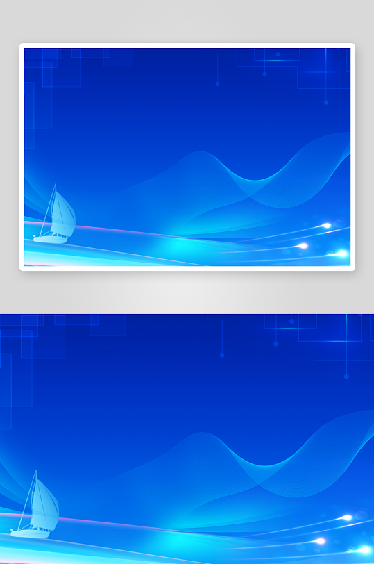 蓝色科技背景模板-众图网