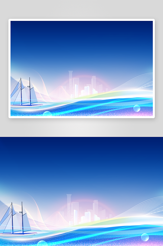 蓝色科技背景模板素材-众图网