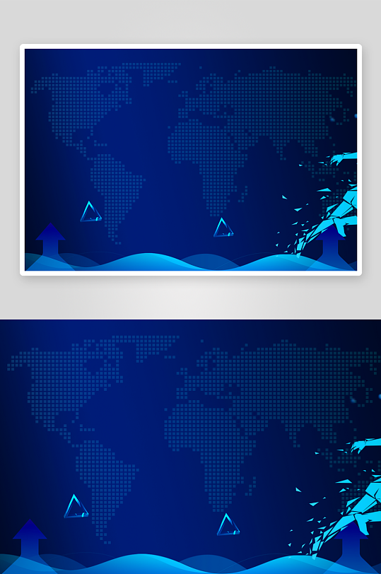 蓝色科技背景模板素材-众图网