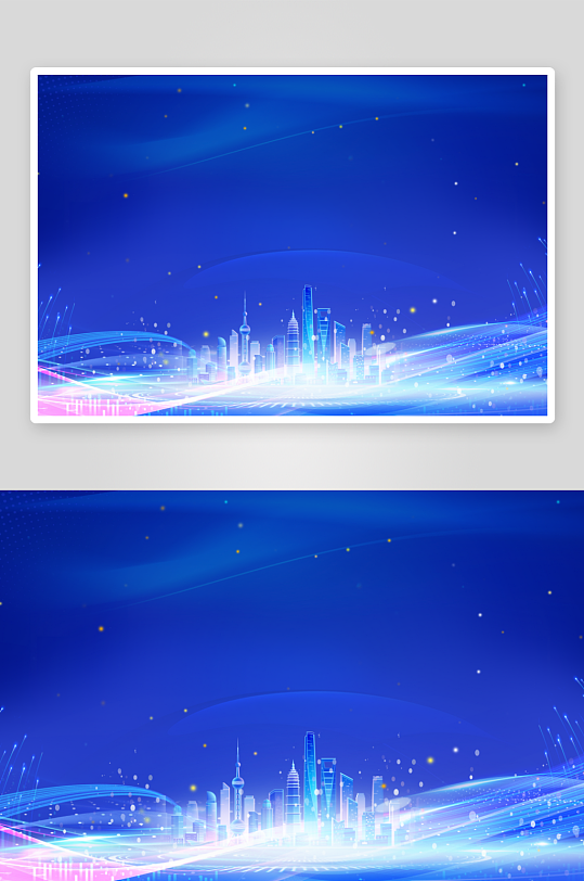 蓝色科技背景模板素材-众图网