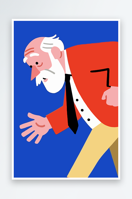 老人老者图标插画-众图网