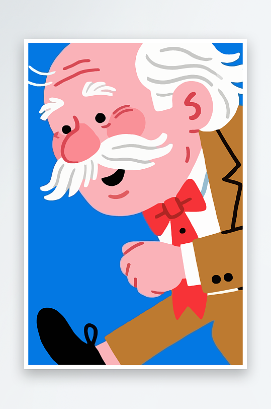 老人老者图标插画-众图网