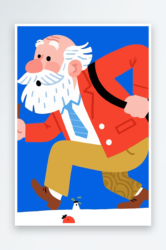 老人老者图标插画-众图网