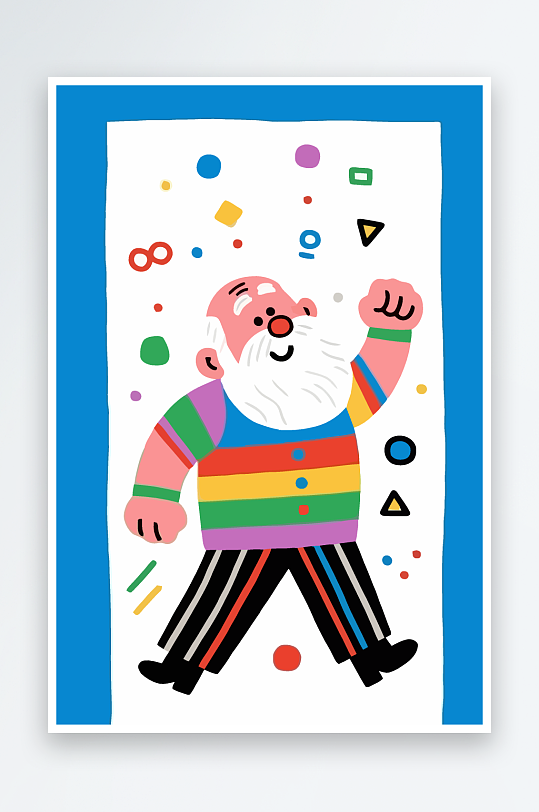 老人老者图标插画-众图网