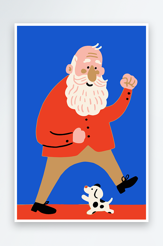 老人老者图标插画-众图网