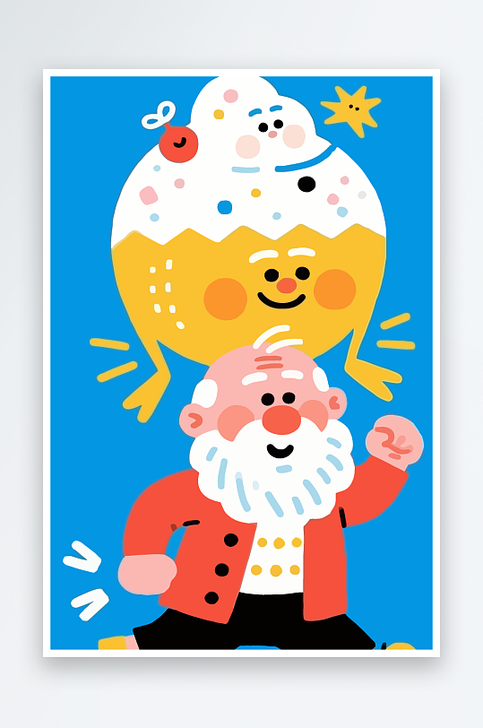 老人老者图标插画-众图网