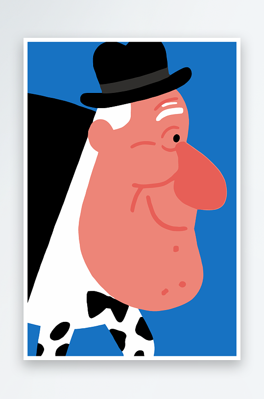 老人老者图标插画元素-众图网