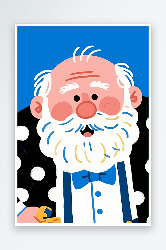 老人老者图标插画-众图网