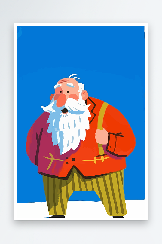 老人老者图标插画-众图网