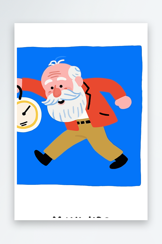 老人老者图标插画-众图网