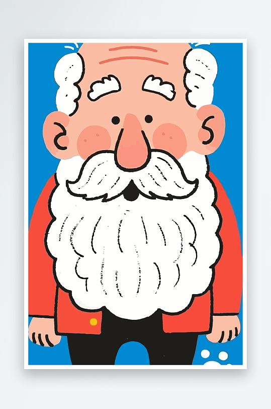 老人老者图标插画元素-众图网