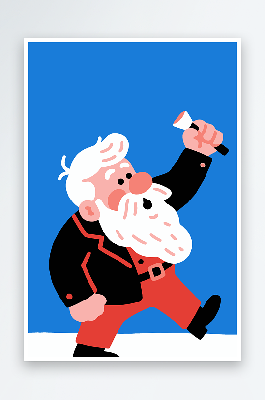 老人老者图标插画-众图网