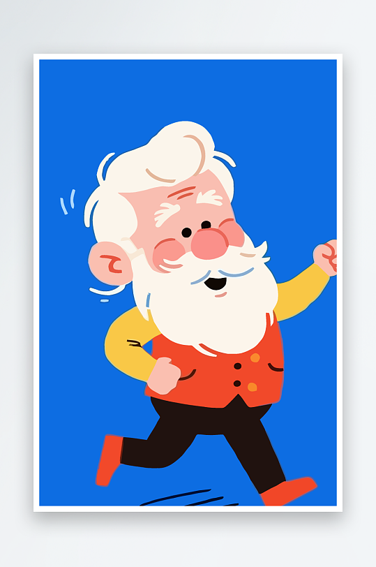 老人老者图标插画-众图网