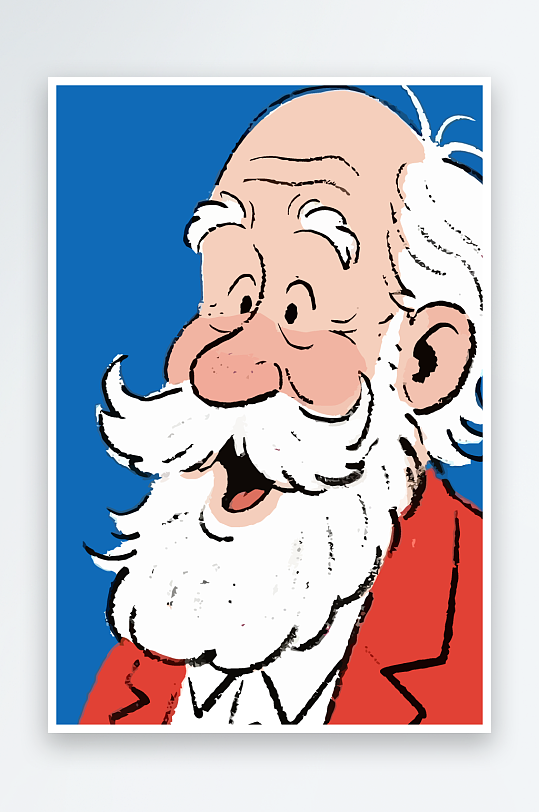 老人老者图标插画-众图网