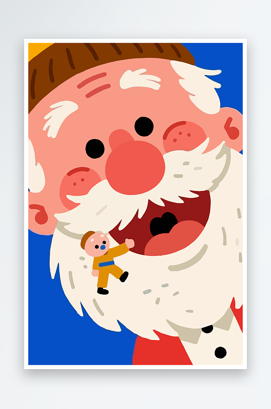 老人老者图标插画-众图网