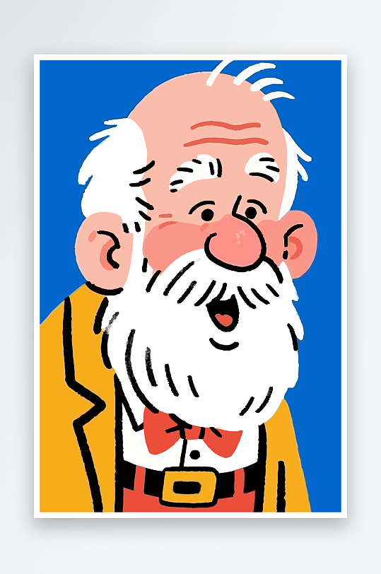 老人老者图标插画-众图网