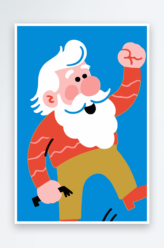 老人老者图标插画-众图网