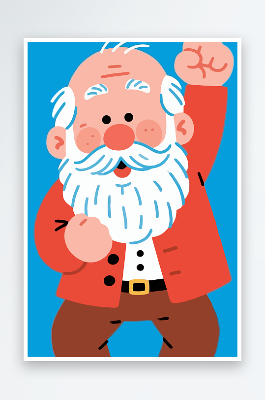 老人老者图标插画-众图网