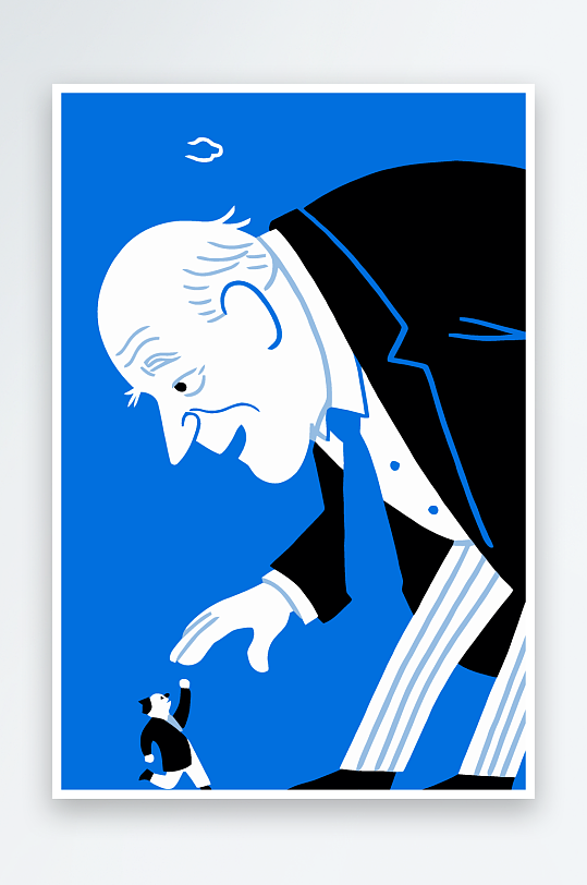 老人老者图标插画-众图网