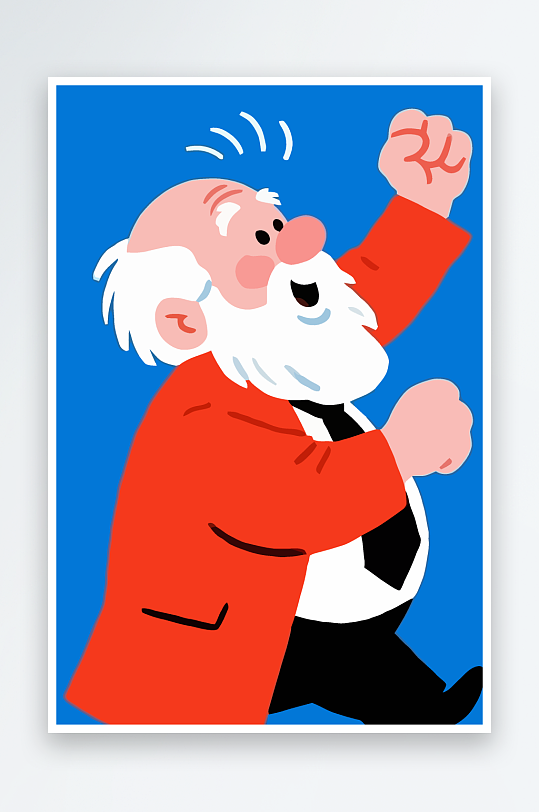 老人老者图标插画-众图网