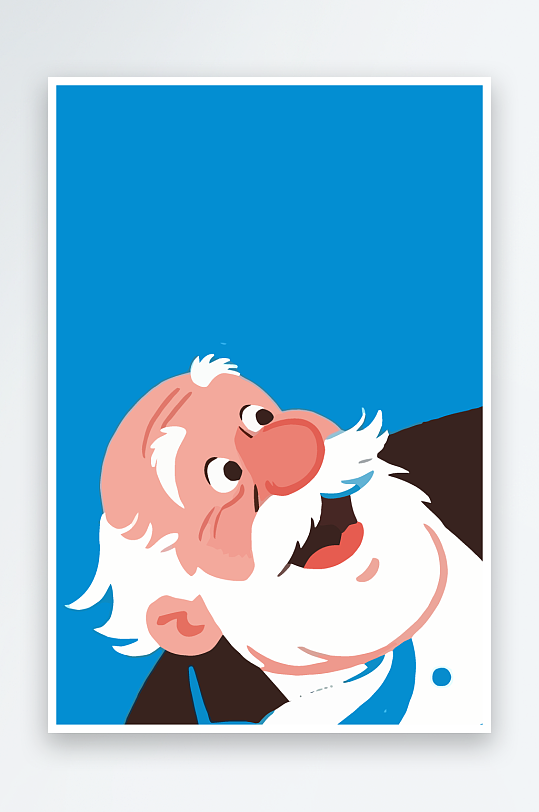 老人老者图标插画元素-众图网