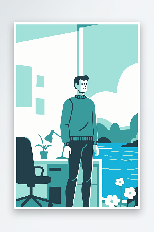 男人男子帅哥矢量插画图形元素-众图网